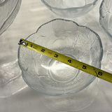 Clear Glass Leaf Pattern Bowls - thumbnail 4 of 12