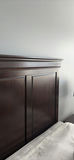 Dark Wood Queen Bed Frame with Mattress/Boxspring - thumbnail 4 of 12