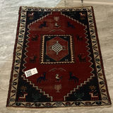 Iranian Area Rug with Geometric and Animal Motifs - thumbnail 1 of 11