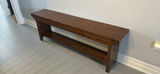 Wooden Bench with Shelf - thumbnail 1 of 11