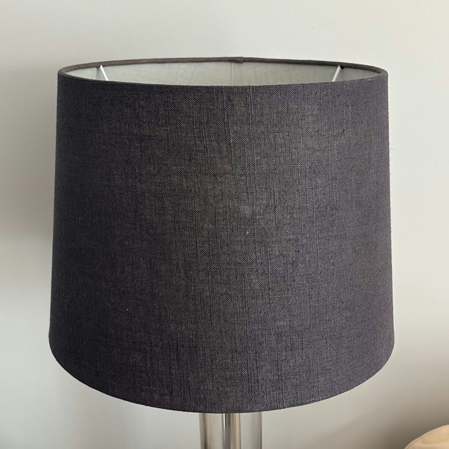 Two Modern Table Lamps with Navy Shade - image 4 of 9