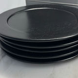 Set of 8 Black Round Wooden Chargers - thumbnail 5 of 8