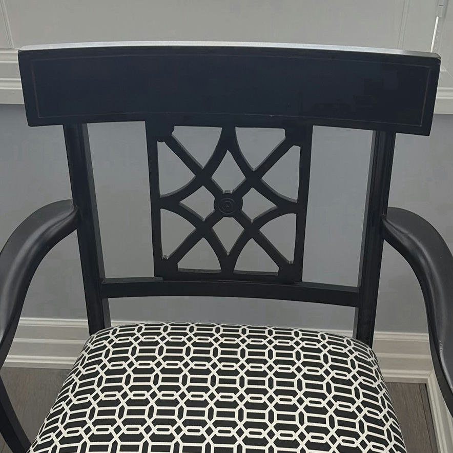 Pair of Black Armchairs - image 4 of 16