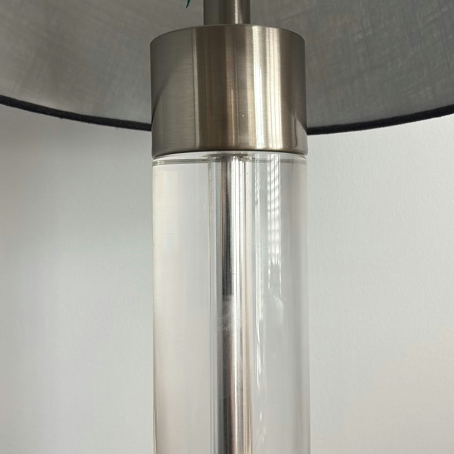 Two Modern Table Lamps with Navy Shade - image 5 of 9
