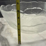 Clear Glass Leaf Pattern Bowls - thumbnail 3 of 12