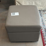 Two Vinyl Storage Ottomans - thumbnail 1 of 8