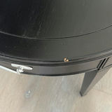 Black Round Accent Table with Drawer - thumbnail 4 of 9