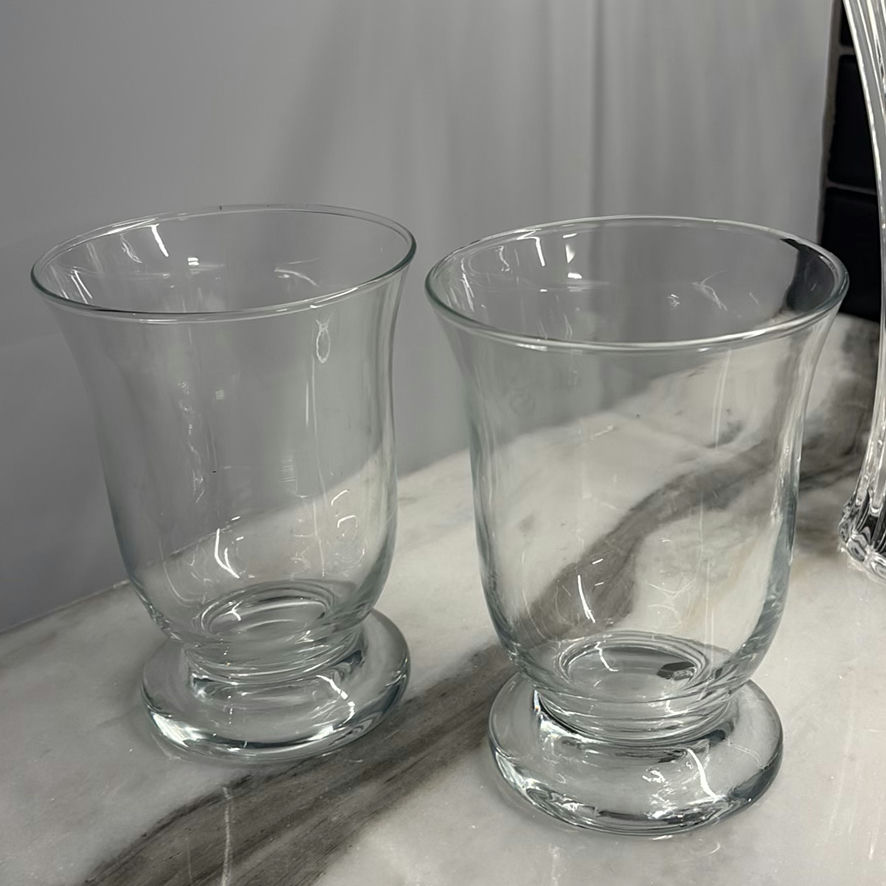 Assorted Clear Glass Vases & More - image 5 of 12