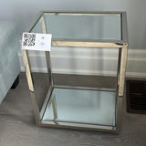 Two Glass and Chrome Accent Tables - thumbnail 1 of 8