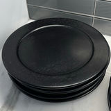Set of 8 Black Round Wooden Chargers - thumbnail 8 of 8