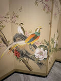 Four-Panel Folding Decorative Screen with Bird and Floral Artwork - thumbnail 2 of 14