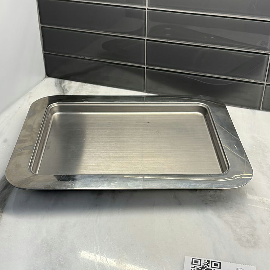 Ceramic Serving Tray and Stainless Steel Warming/Cooling Tray - image 7 of 11