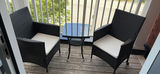Three-Piece Resin Wicker Patio Bistro Set - thumbnail 1 of 11