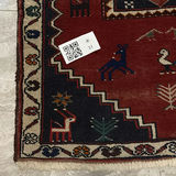 Iranian Area Rug with Geometric and Animal Motifs - thumbnail 2 of 11