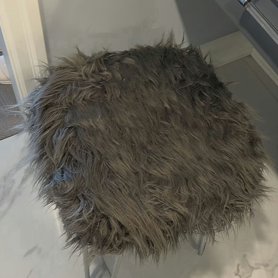 Faux Fur Vanity Stool - image 4 of 5