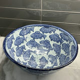 Blue Fish Pattern Ceramic Bowl and White Ceramic Pot - thumbnail 9 of 9