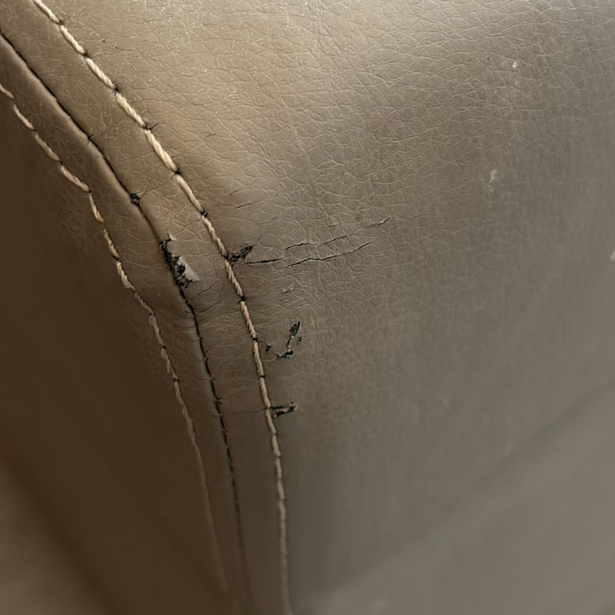 Two Vinyl Storage Ottomans - image 3 of 8