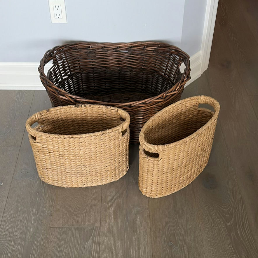 Set of Three Woven Storage Baskets - image 1 of 10