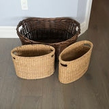 Set of Three Woven Storage Baskets - thumbnail 1 of 10