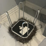 Faux Fur Vanity Stool - thumbnail 3 of 5