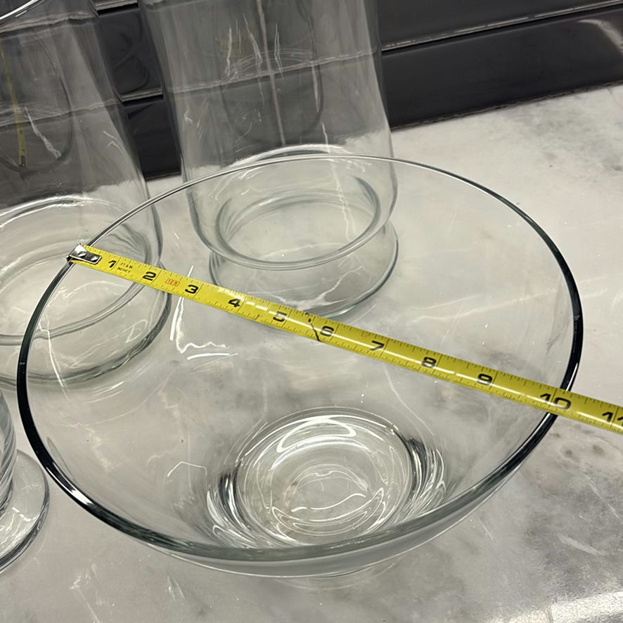 Assorted Clear Glass Vases & More - image 3 of 12