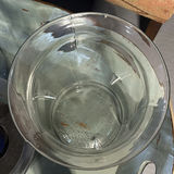 Glass Hurricane Candle Holders and Wooden Tray - thumbnail 8 of 15