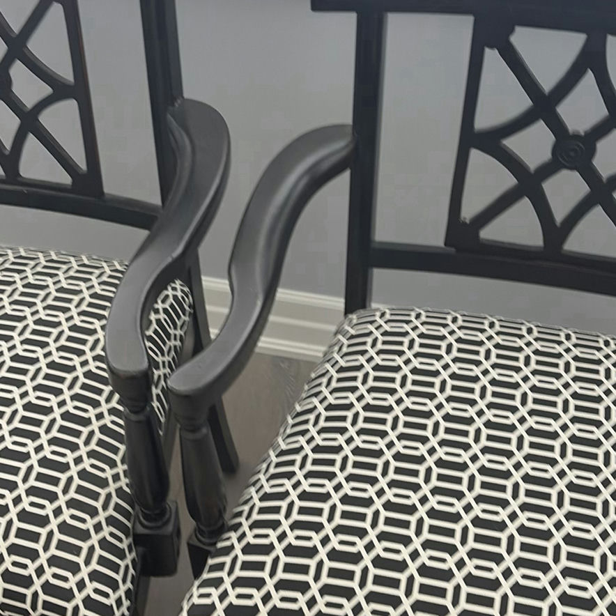 Pair of Black Armchairs - image 6 of 16
