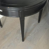 Black Round Accent Table with Drawer - thumbnail 6 of 9