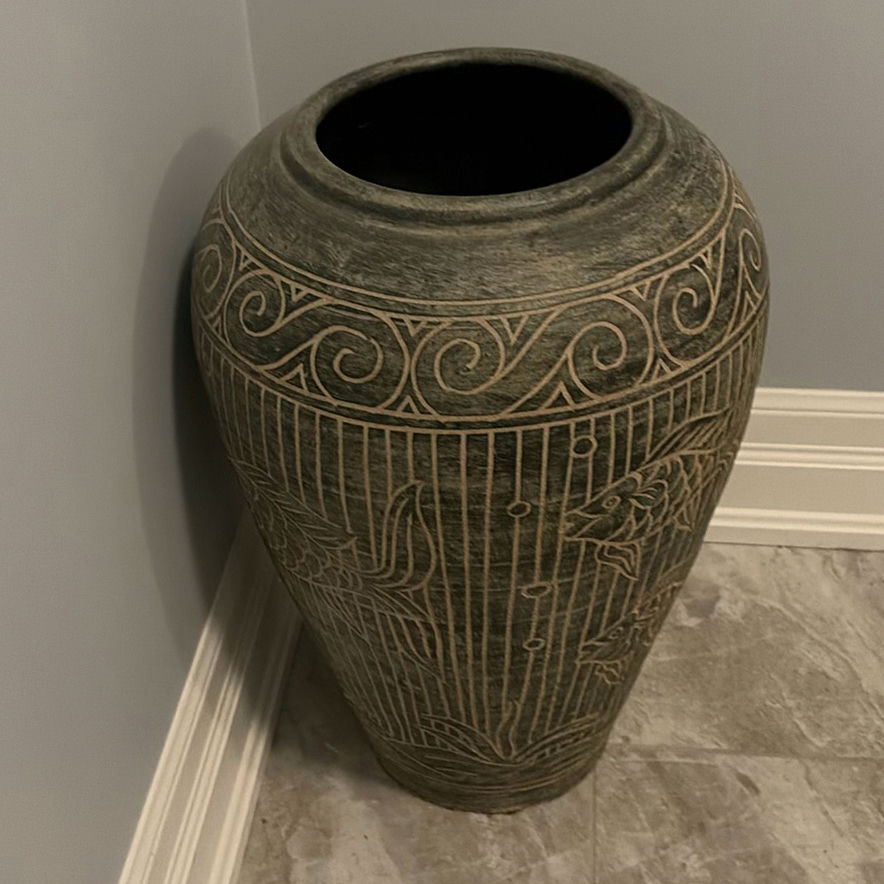 Decorative Fish Pattern Floor Vase - image 4 of 7