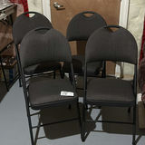 Set of Four Upholstered Folding Chairs - thumbnail 1 of 10