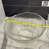 Clear Glass Leaf Pattern Bowls - thumbnail 2 of 12
