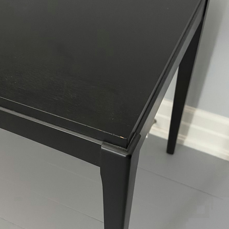 Black Painted Wood Side Table - image 2 of 9