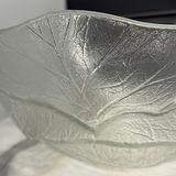 Clear Glass Leaf Pattern Bowls - thumbnail 8 of 12