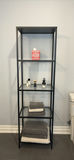 Black Metal and Glass Shelving Unit - thumbnail 1 of 9
