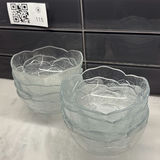 Clear Glass Leaf Pattern Bowls - thumbnail 7 of 12