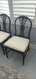 2 Black Wooden Accent Chairs - thumbnail 2 of 15