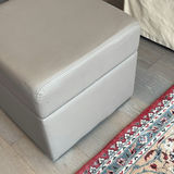Two Vinyl Storage Ottomans - thumbnail 5 of 8