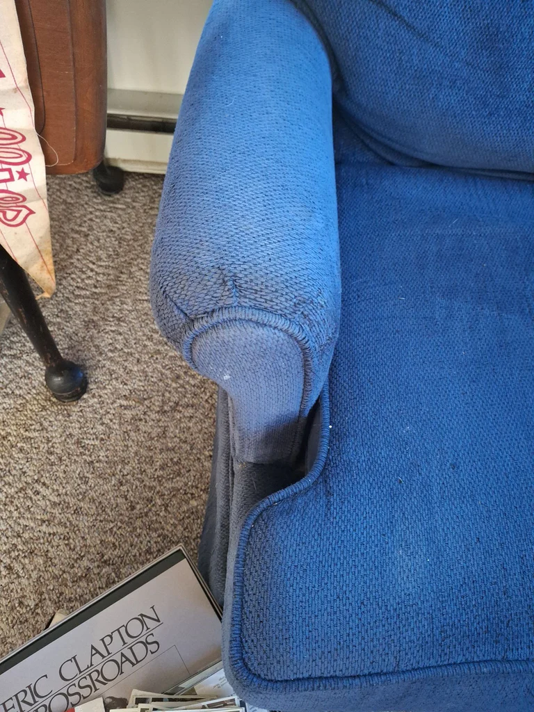 Blue Upholstered Armchair - image 10 of 11