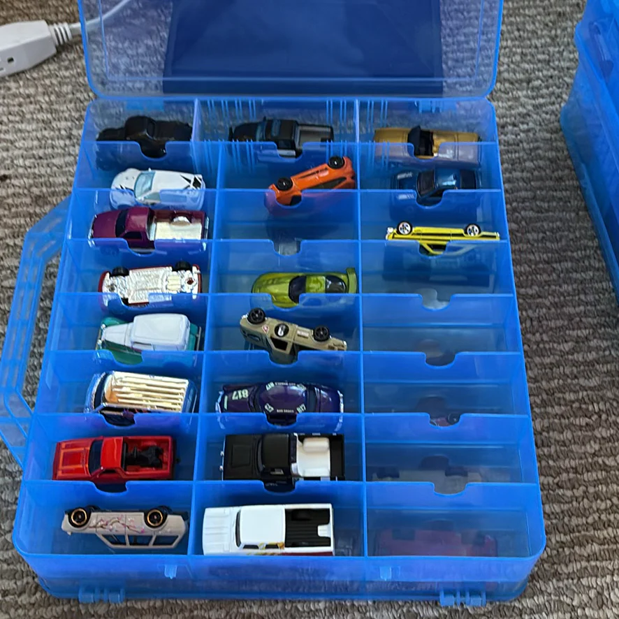 Die-Cast Toy Cars in Blue Storage Case - image 1 of 45