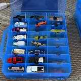 Die-Cast Toy Cars in Blue Storage Case - thumbnail 1 of 45