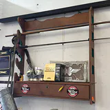 Wooden Fishing Rod Rack with Rods, Reels, and Fishing Accessories - thumbnail 7 of 9