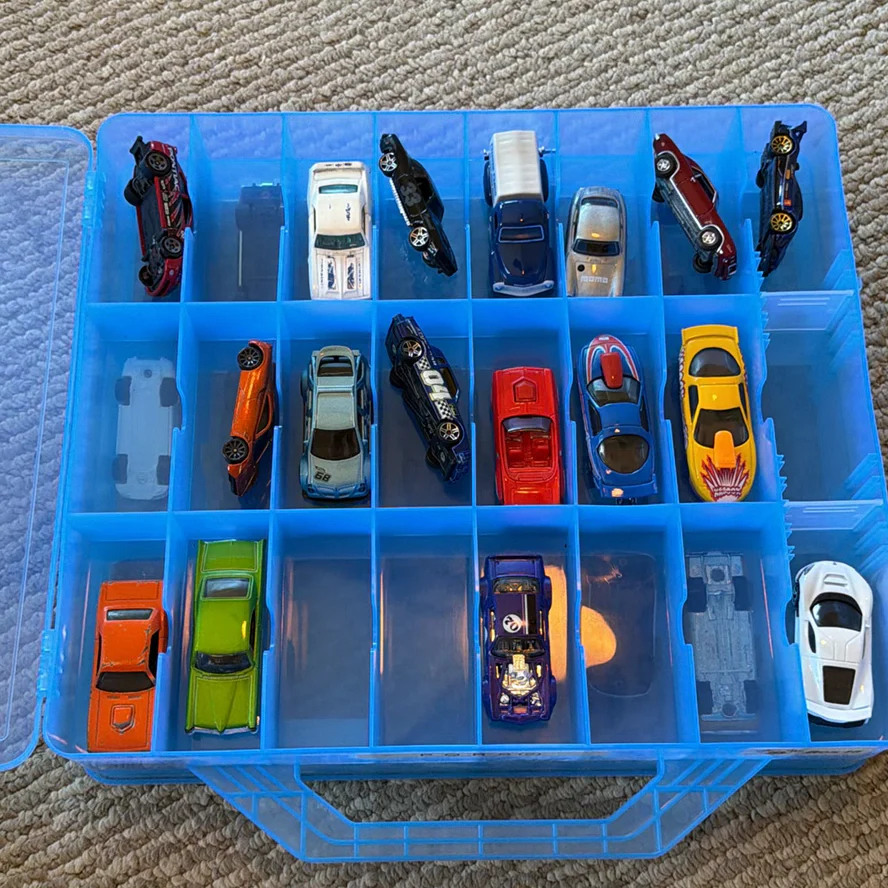 Plastic Storage Case with Die-Cast Toy Cars - image 1 of 22