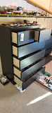 Black Five-Drawer Storage Dresser - thumbnail 2 of 6