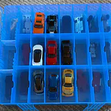 Die-Cast Toy Cars in Plastic Storage Case - thumbnail 1 of 16
