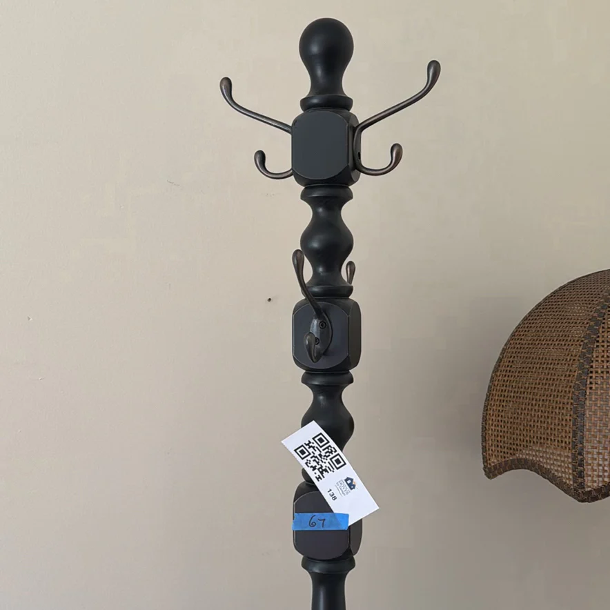 Black Wooden Coat Rack Stand - image 1 of 4