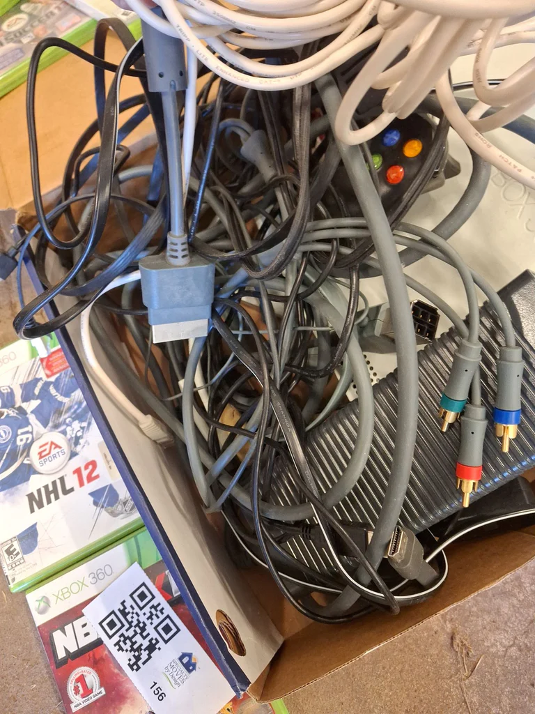 Xbox 360 Console Bundle with Controller, Cables, Hard Drive, and Games - image 2 of 9