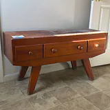 Wooden Three-Drawer Console Table - thumbnail 1 of 6