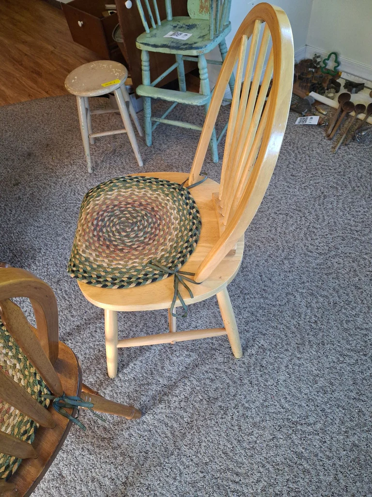 Dining Chairs with Braided Seat Cushions - image 7 of 10