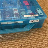 Collection of Die-Cast Chevy Toy Trucks and Cars in Storage Case - thumbnail 3 of 24