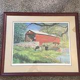 Framed Griesemer's Covered Bridge Print by Alice Gerhart - thumbnail 2 of 10